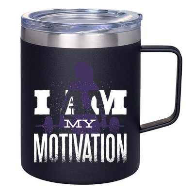 I Am My Motivation Gym Exercise Workout 12oz Stainless Steel Coffee Mug