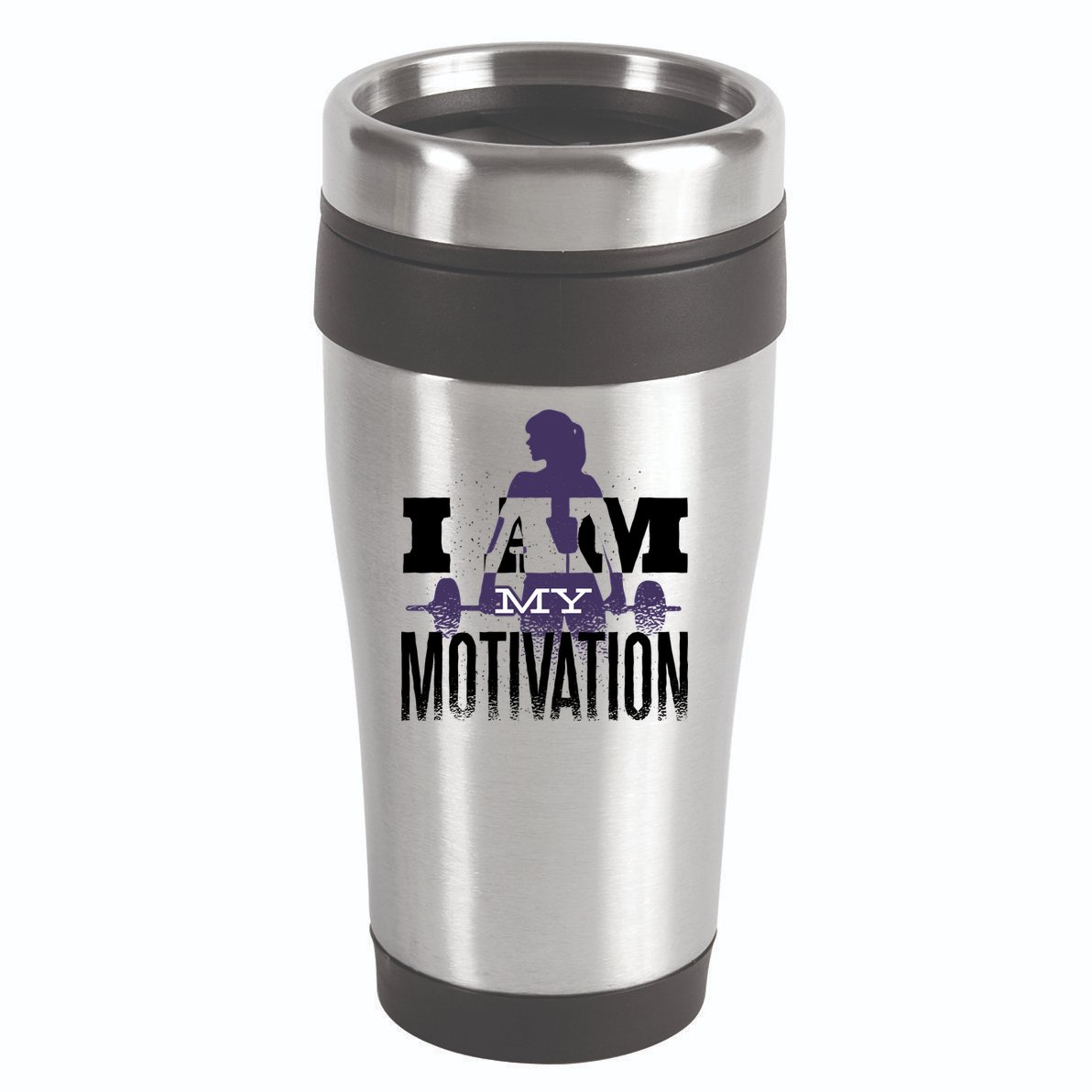 I Am My Motivation Gym Exercise Workout 16oz Travel Tumbler
