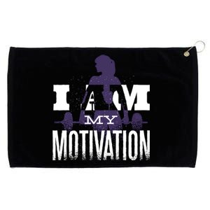 I Am My Motivation Gym Exercise Workout Grommeted Golf Towel