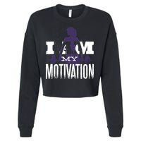 I Am My Motivation Gym Exercise Workout Cropped Pullover Crew