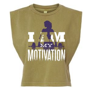 I Am My Motivation Gym Exercise Workout Garment-Dyed Women's Muscle Tee