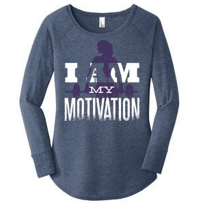 I Am My Motivation Gym Exercise Workout Women's Perfect Tri Tunic Long Sleeve Shirt