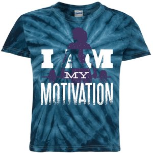 I Am My Motivation Gym Exercise Workout Kids Tie-Dye T-Shirt