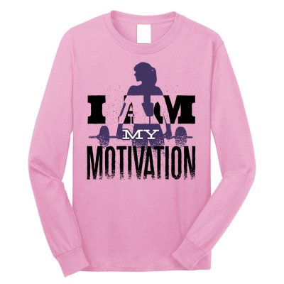 I Am My Motivation Gym Exercise Workout Long Sleeve Shirt