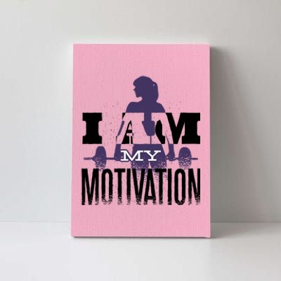 I Am My Motivation Gym Exercise Workout Canvas