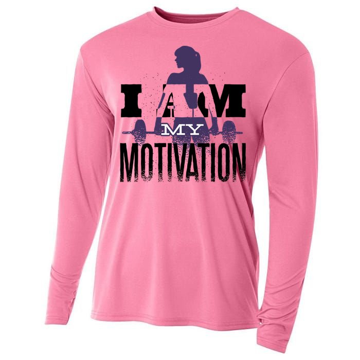 I Am My Motivation Gym Exercise Workout Cooling Performance Long Sleeve Crew