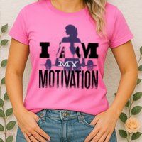 I Am My Motivation Gym Exercise Workout Womens T-Shirt