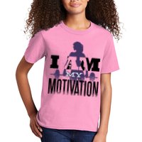 I Am My Motivation Gym Exercise Workout Kids T-Shirt