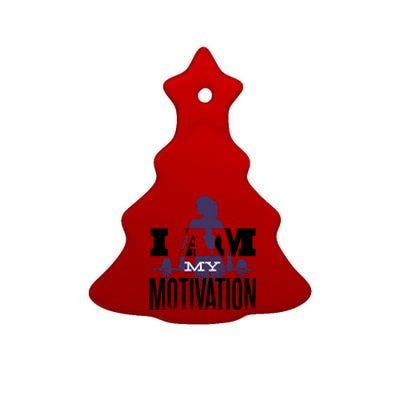 I Am My Motivation Gym Exercise Workout Ceramic Tree Ornament