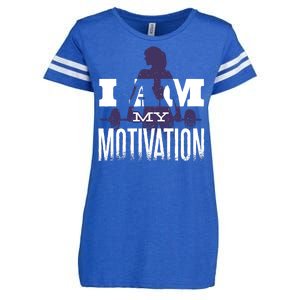 I Am My Motivation Gym Exercise Workout Enza Ladies Jersey Football T-Shirt