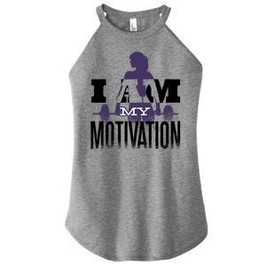 I Am My Motivation Gym Exercise Workout Women's Perfect Tri Rocker Tank