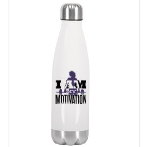 I Am My Motivation Gym Exercise Workout Stainless Steel Insulated Water Bottle