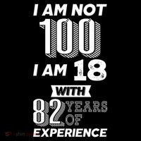 I Am Not 100 I Am 18 With 82 Years Of Experience 100th Birthday Youth Performance Sprint T-Shirt