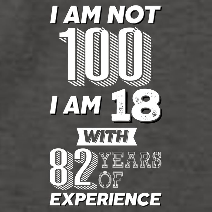 I Am Not 100 I Am 18 With 82 Years Of Experience 100th Birthday Vector Backpack