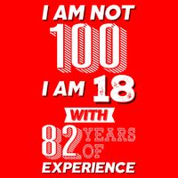 I Am Not 100 I Am 18 With 82 Years Of Experience 100th Birthday 16 in Basic Backpack