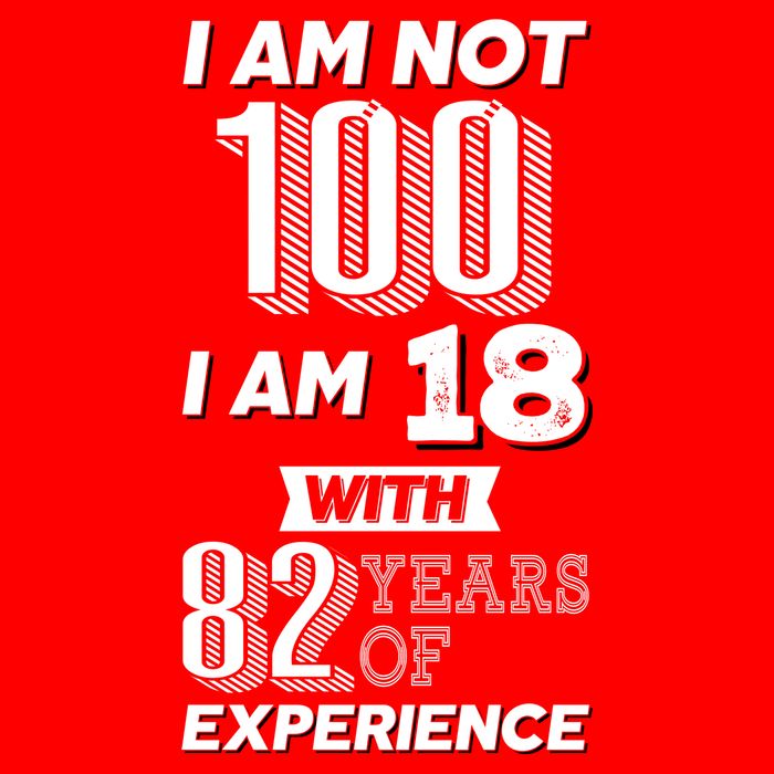 I Am Not 100 I Am 18 With 82 Years Of Experience 100th Birthday 16 in Basic Backpack