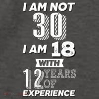 I Am Not 30 I Am 18 With 12 Years Of Experience 30th Birthday Vector Backpack