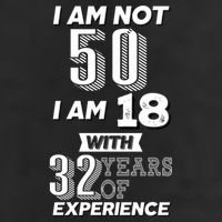 I Am Not 50 I Am 18 With 32 Years Of Experience 50th Birthday Garment-Dyed Fleece Hoodie