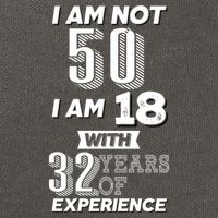 I Am Not 50 I Am 18 With 32 Years Of Experience 50th Birthday Cotton Canvas Backpack