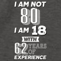 I Am Not 80 I Am 18 With 62 Years Of Experience 80th Birthday Vector Backpack