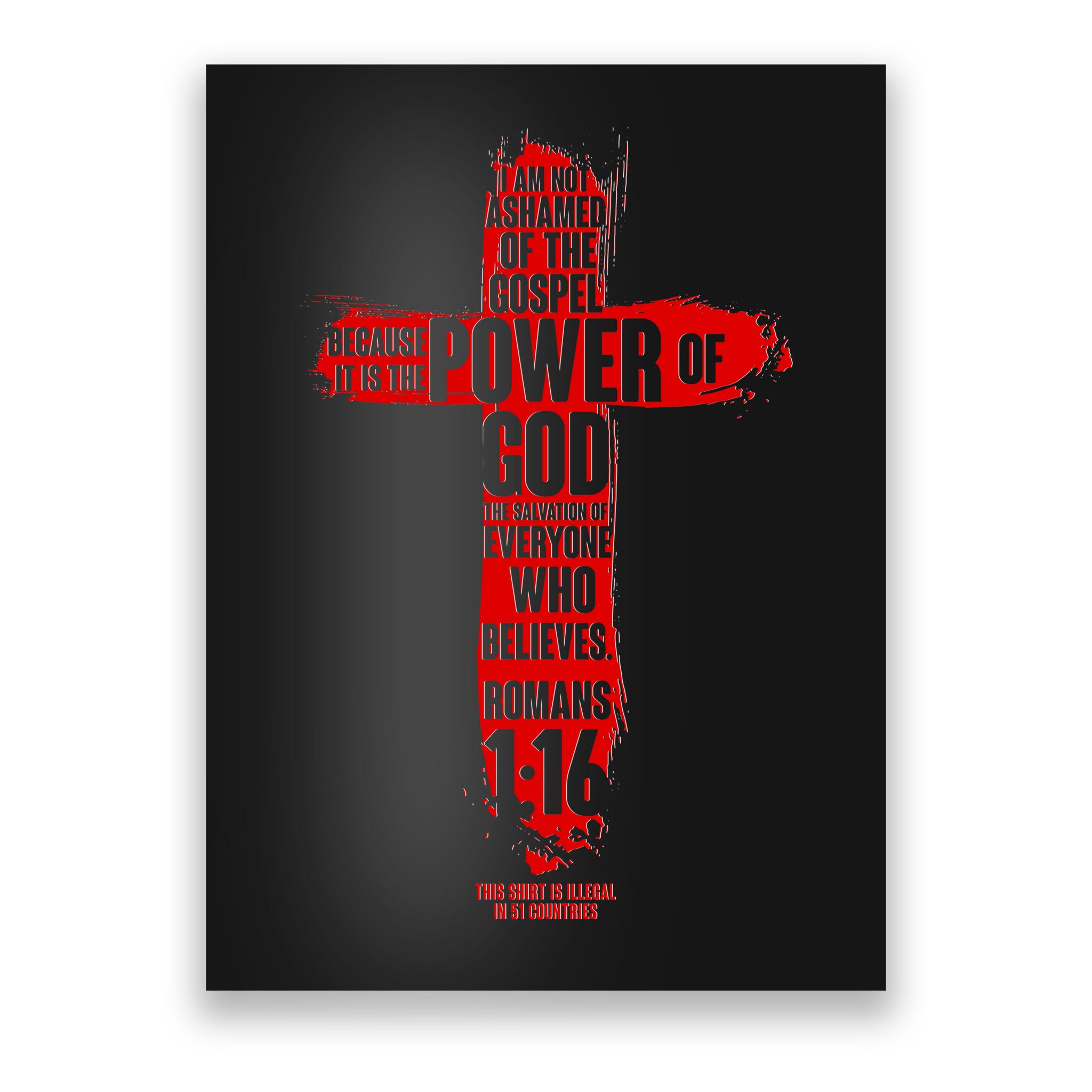 I Am Not Ashamed of the Gospel The Power of God Romans 1:16 Poster