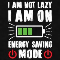 I Am Not Lazy I Am On Energy Saving Mode Funny Ladies PosiCharge Tri-Blend Wicking Tank