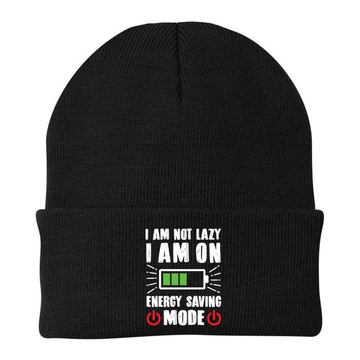I Am Not Lazy I Am On Energy Saving Mode Funny Beanie