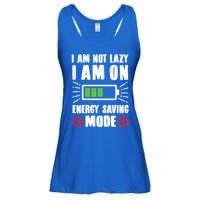 I Am Not Lazy I Am On Energy Saving Mode Funny Ladies Essential Flowy Tank