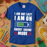 I Am Not Lazy I Am On Energy Saving Mode Funny Kids T-Shirt