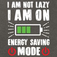 I Am Not Lazy I Am On Energy Saving Mode Funny Cotton Canvas Backpack