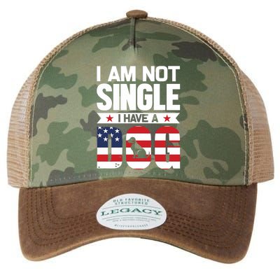 I Am Not Single I Have A Dog Legacy Tie Dye Trucker Hat