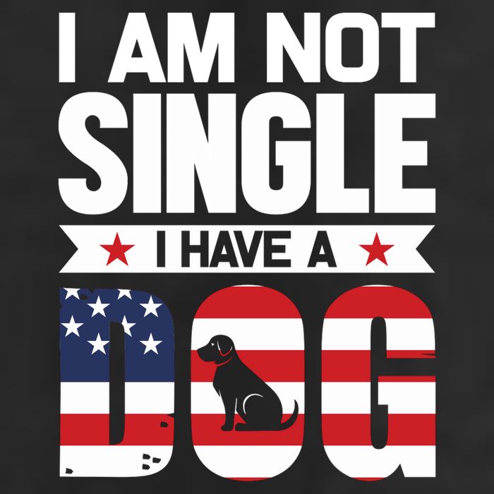 I Am Not Single I Have A Dog Garment-Dyed Fleece Hoodie