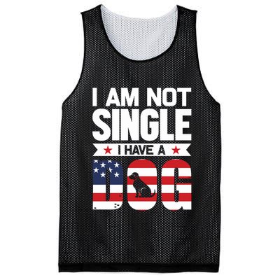 I Am Not Single I Have A Dog Mesh Reversible Basketball Jersey Tank