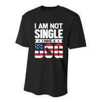 I Am Not Single I Have A Dog Youth Performance Sprint T-Shirt