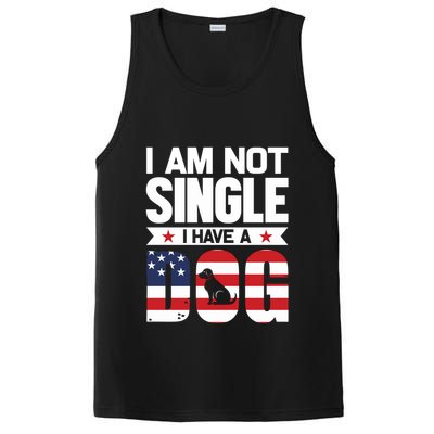 I Am Not Single I Have A Dog PosiCharge Competitor Tank