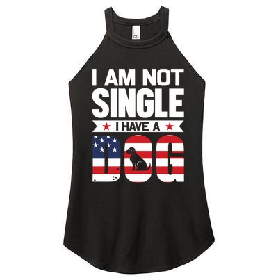 I Am Not Single I Have A Dog Women's Perfect Tri Rocker Tank