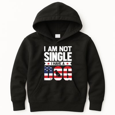 I Am Not Single I Have A Dog Kids Hoodie