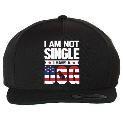 I Am Not Single I Have A Dog Wool Snapback Cap