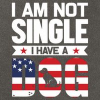 I Am Not Single I Have A Dog Cotton Canvas Backpack