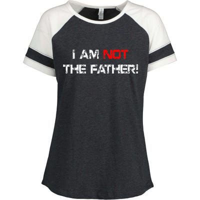 I Am Not The Father Enza Ladies Jersey Colorblock Tee