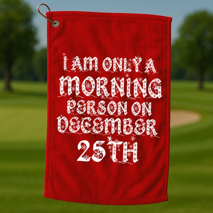 I Am Only a Morning Person on December 25th Christmas Golf Towel