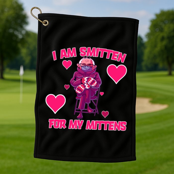 I Am Smitten For My Mittens Bernie Sanders Golf Towel
