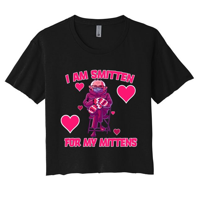 I Am Smitten For My Mittens Bernie Sanders Crop Top