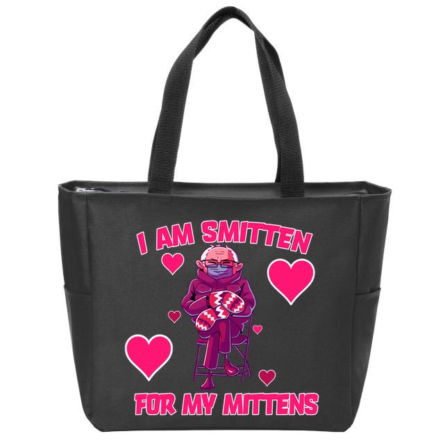 I Am Smitten For My Mittens Bernie Sanders Zip Tote Bag