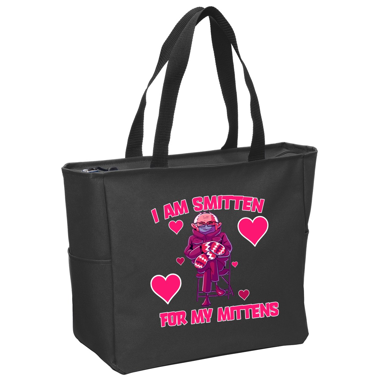 I Am Smitten For My Mittens Bernie Sanders Zip Tote Bag