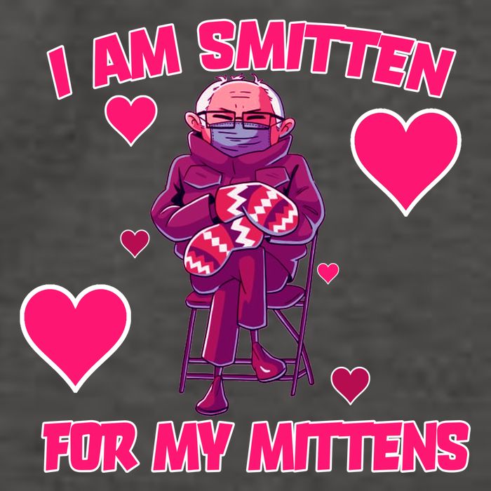 I Am Smitten For My Mittens Bernie Sanders Vector Backpack
