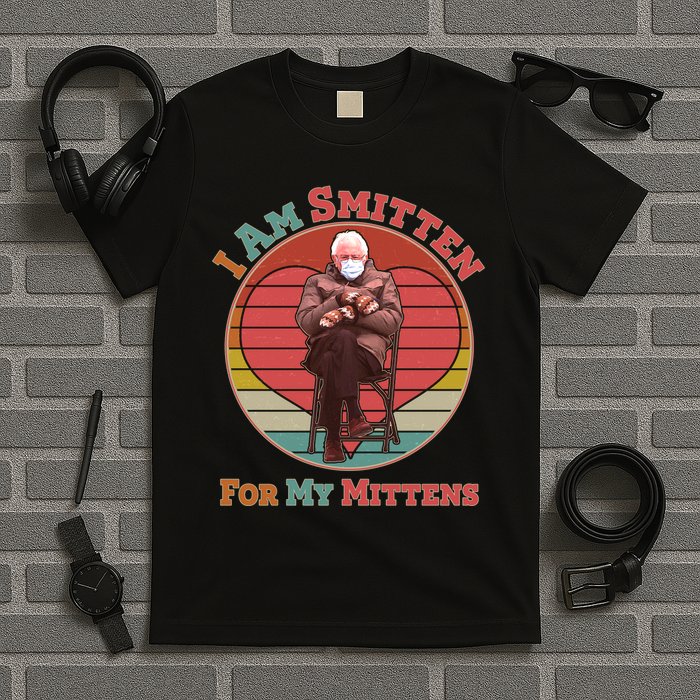 I Am Smitten For My Mittens Funny Bernie Sanders Meme T-Shirt