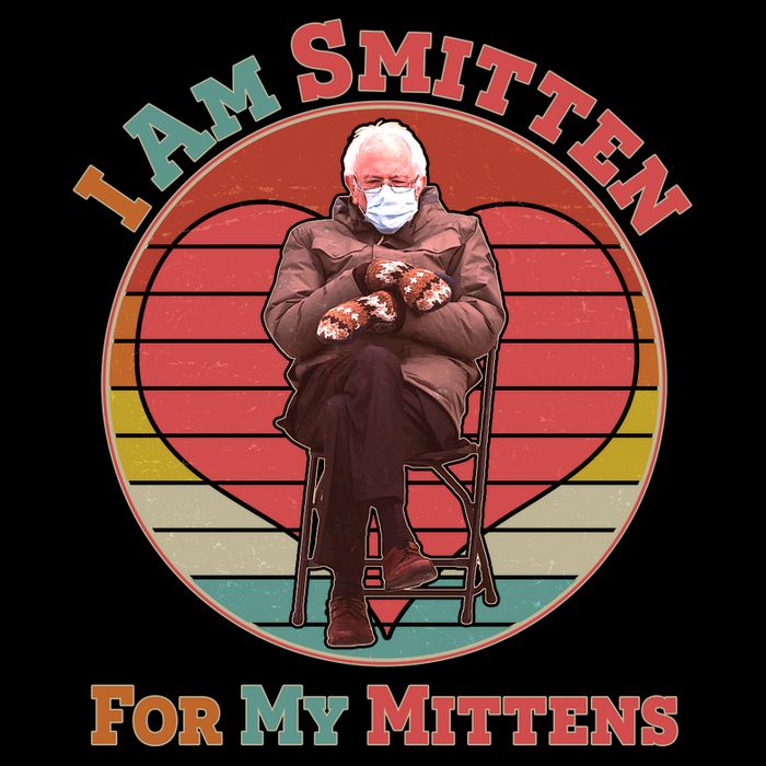 I Am Smitten For My Mittens Funny Bernie Sanders Meme T-Shirt