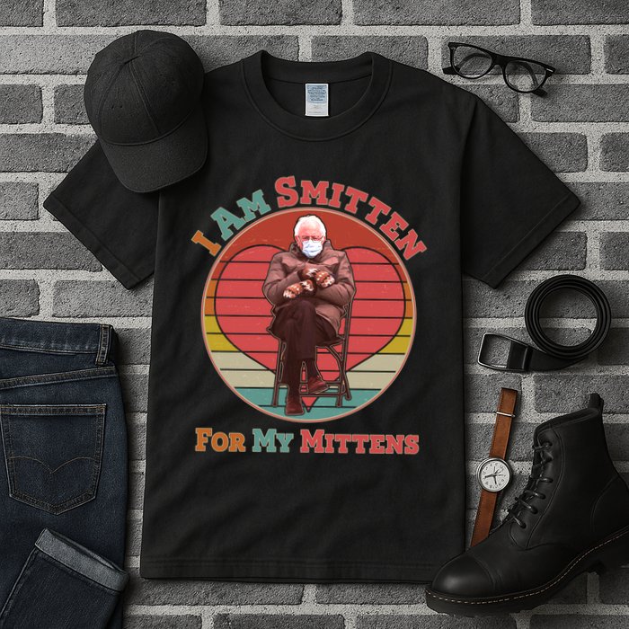 I Am Smitten For My Mittens Funny Bernie Sanders Meme Tall T-Shirt