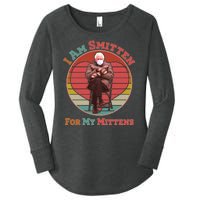 I Am Smitten For My Mittens Funny Bernie Sanders Meme Women's Perfect Tri Tunic Long Sleeve Shirt